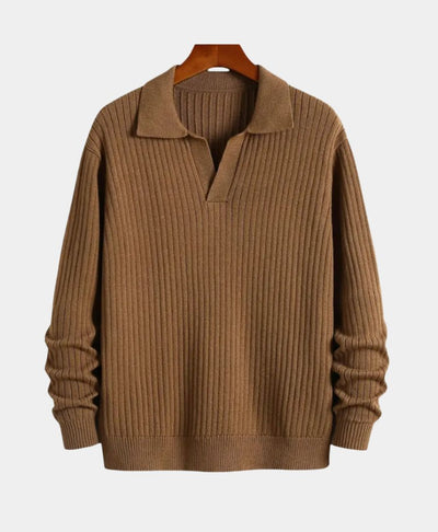 Pull en Polyester avec Col V - Leviana