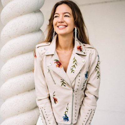 Livia™ | Veste avec broderie florale rétro