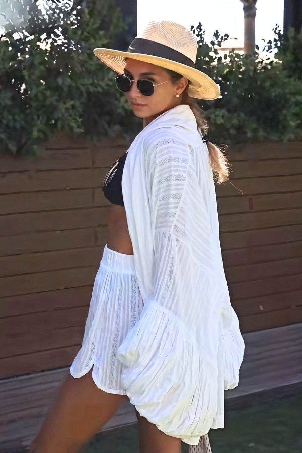 Faye | Ensemble élégant à manches bouffantes et pantalon taille haute