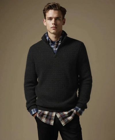 Pull en laine avec fermeture éclair Highland - Leviana