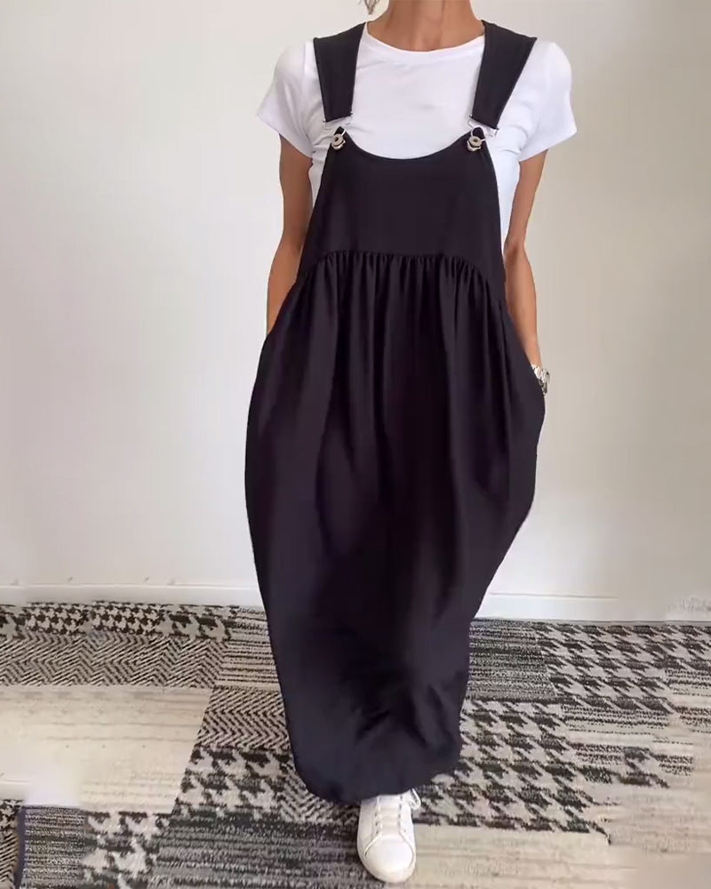 Alice | Robe décontractée à bretelles unies