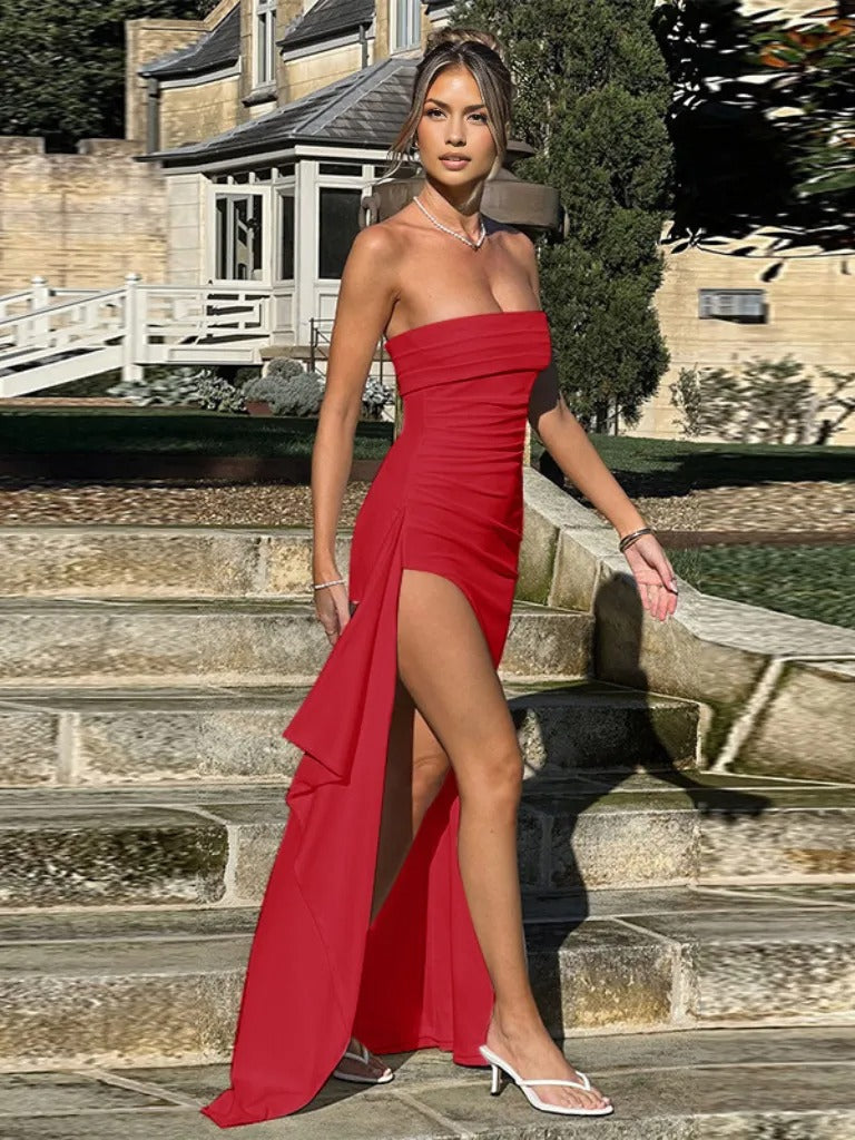 ROBE DE SOIRÉE SANS ÉPAULES ELARA