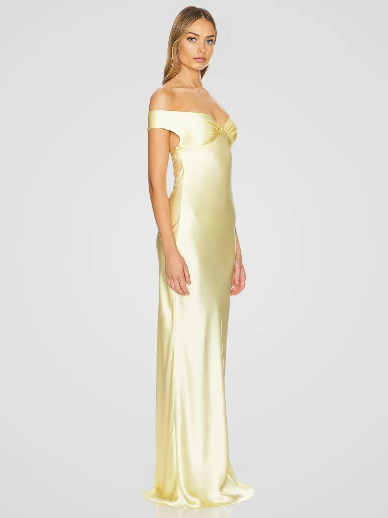 ÉLIORA ROBE MAXI EN SATIN