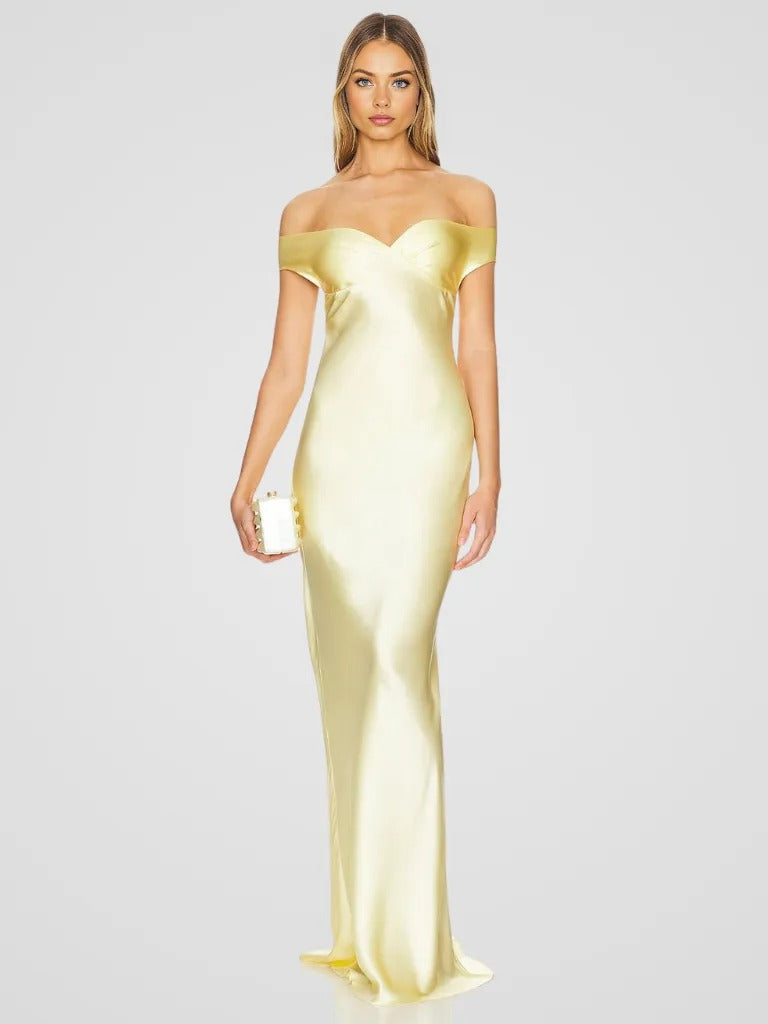 ÉLIORA ROBE MAXI EN SATIN