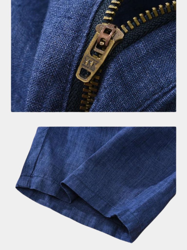 Shorts en Lin Bleu Horizon - Leviana