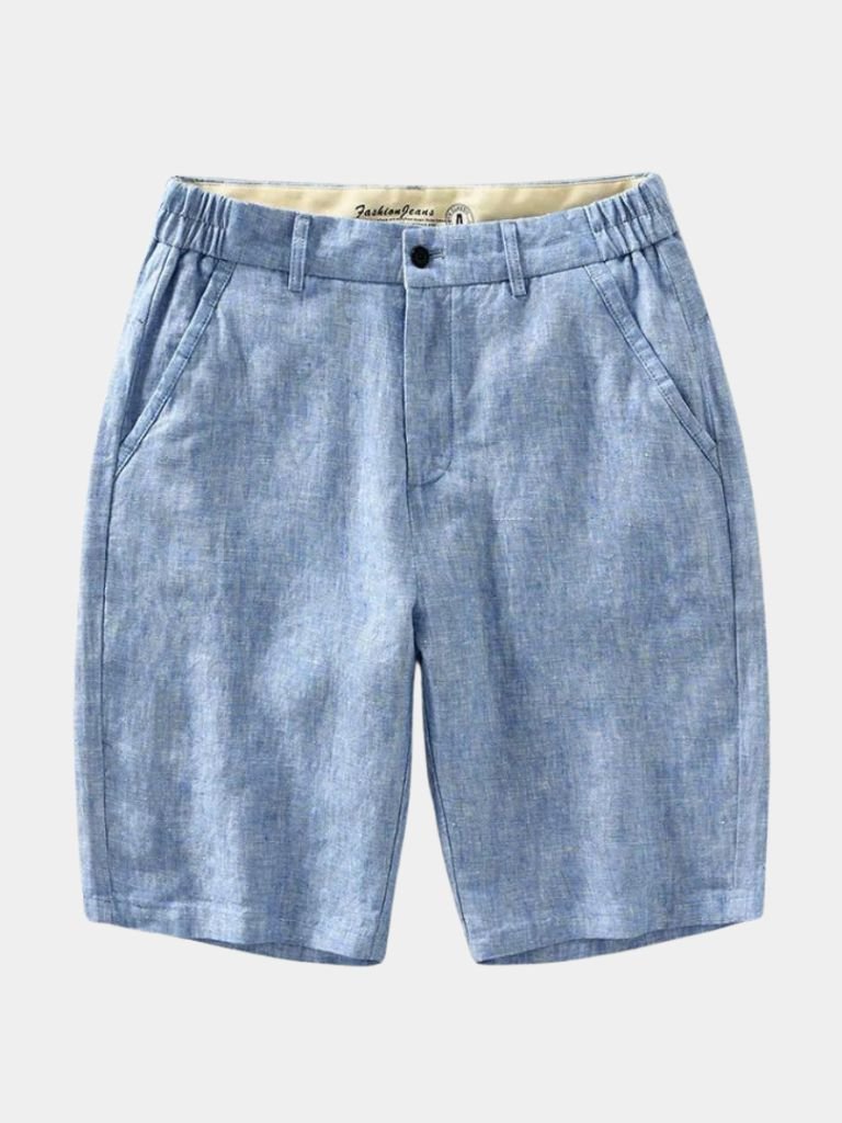 Shorts en Lin Bleu Horizon - Leviana