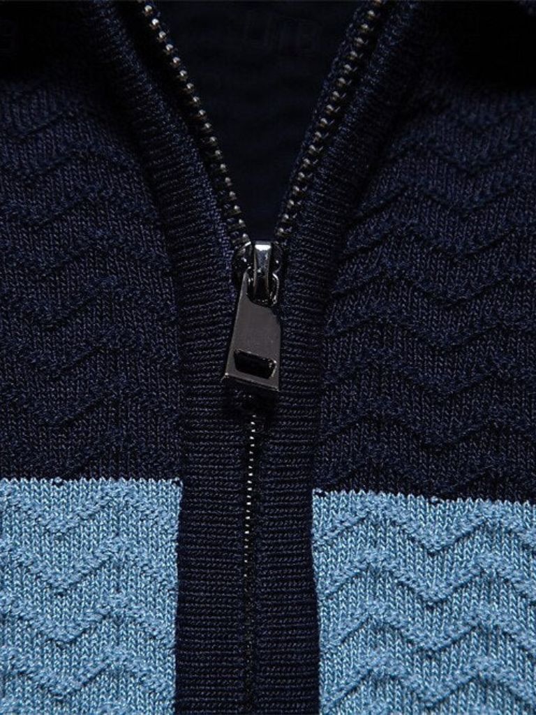 Polo Classique Ajusté à Col Zippé Quart de Manche - Leviana