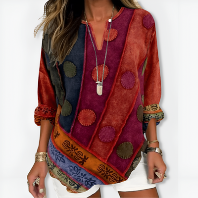 Annette™ | Col V Chic et Manches Longues