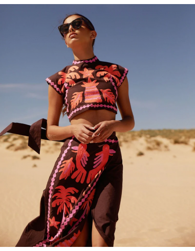 Katia | Ensemble haut et jupe imprimé chic