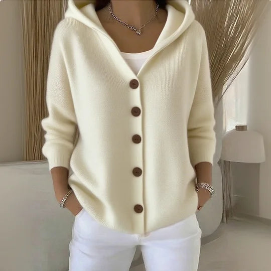 Philomène – Cardigan à capuche en coton doux