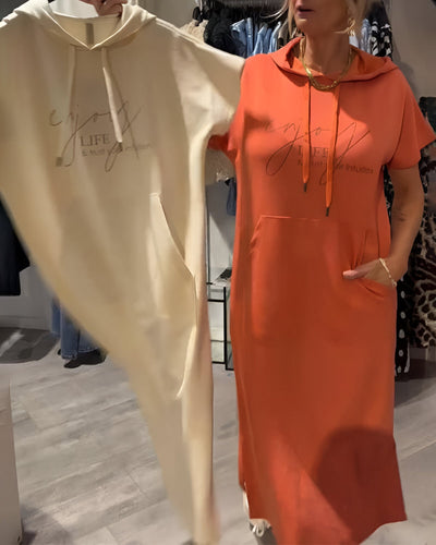 Élise | Robe décontractée à capuche
