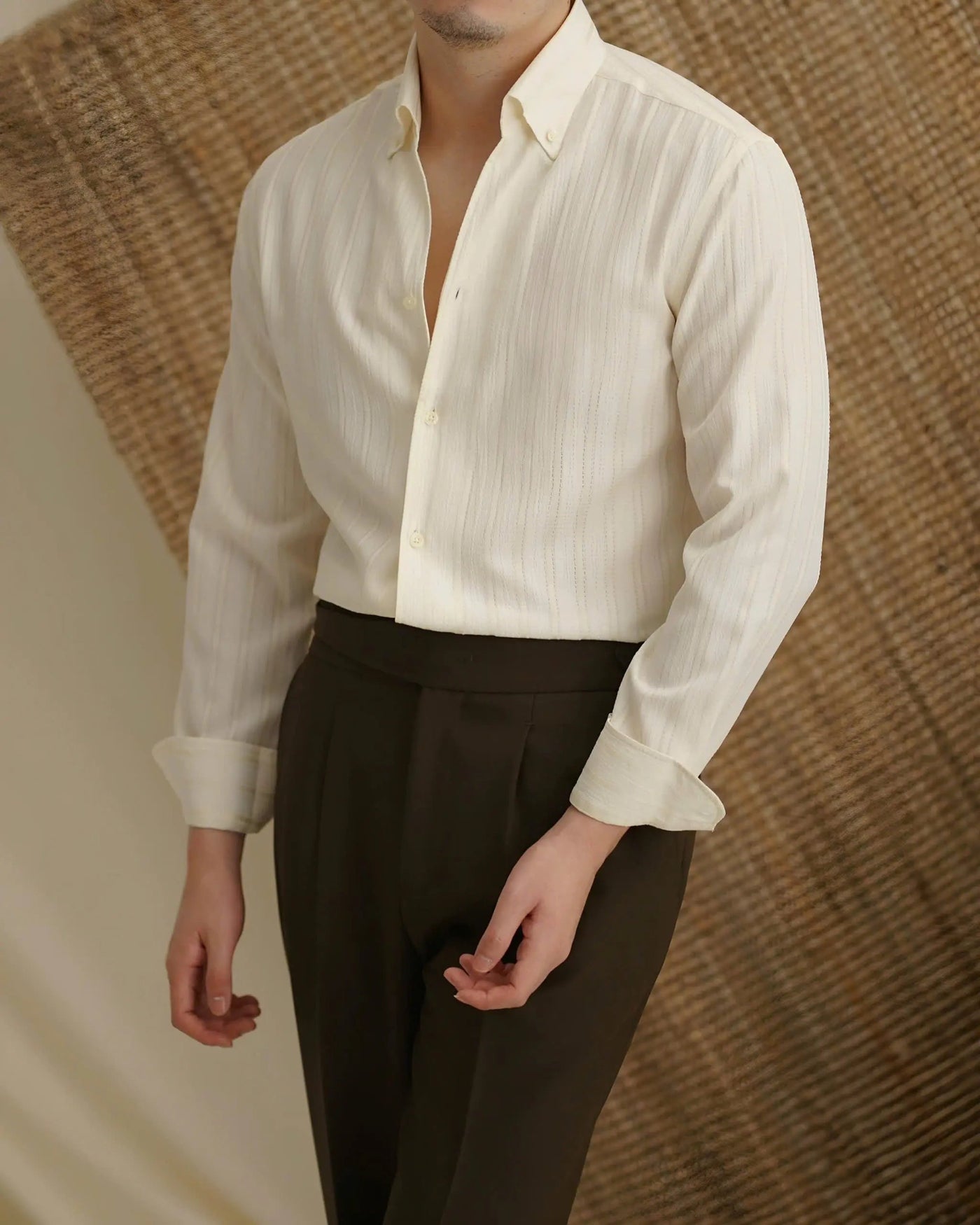 Chemise rayée en seersucker - Leviana