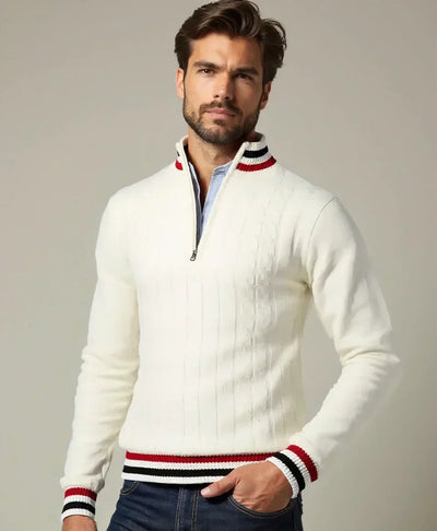 Pull basique à col montant et zip - Leviana