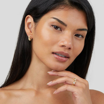 Abeille - Anneau en or et cristal