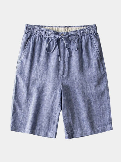 Shorts en Lin Gris Mariner - Leviana