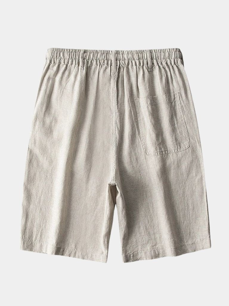 Shorts en Lin Gris Mariner - Leviana