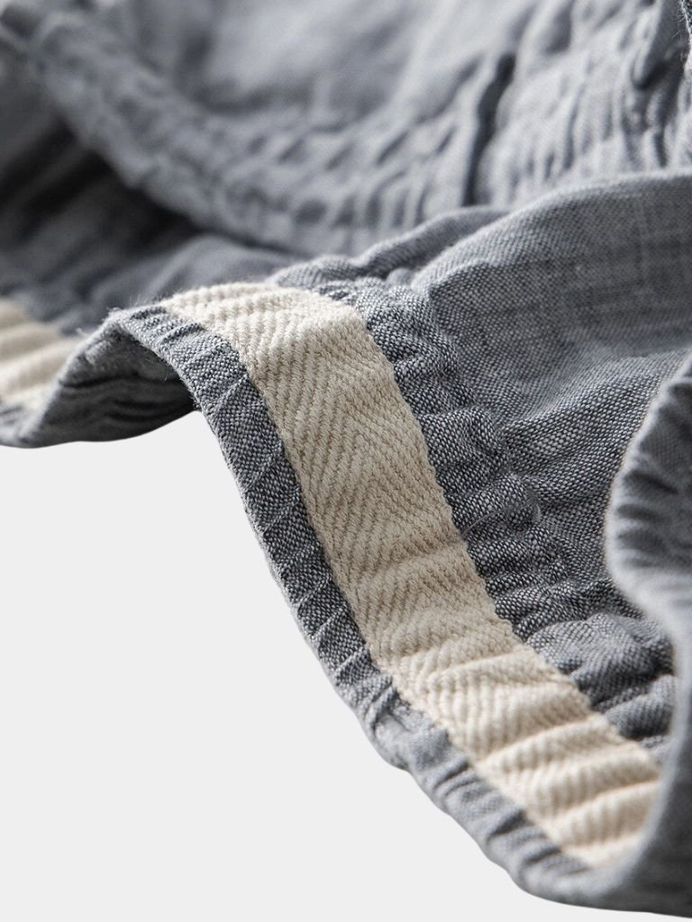 Shorts en Lin Gris Mariner - Leviana