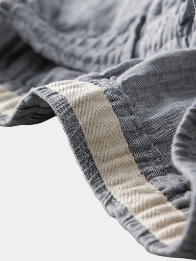 Shorts en Lin Gris Mariner - Leviana