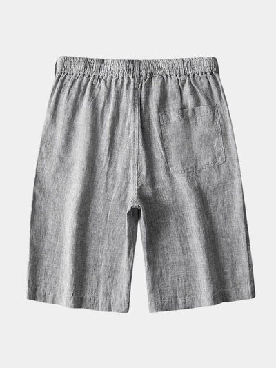 Shorts en Lin Gris Mariner - Leviana