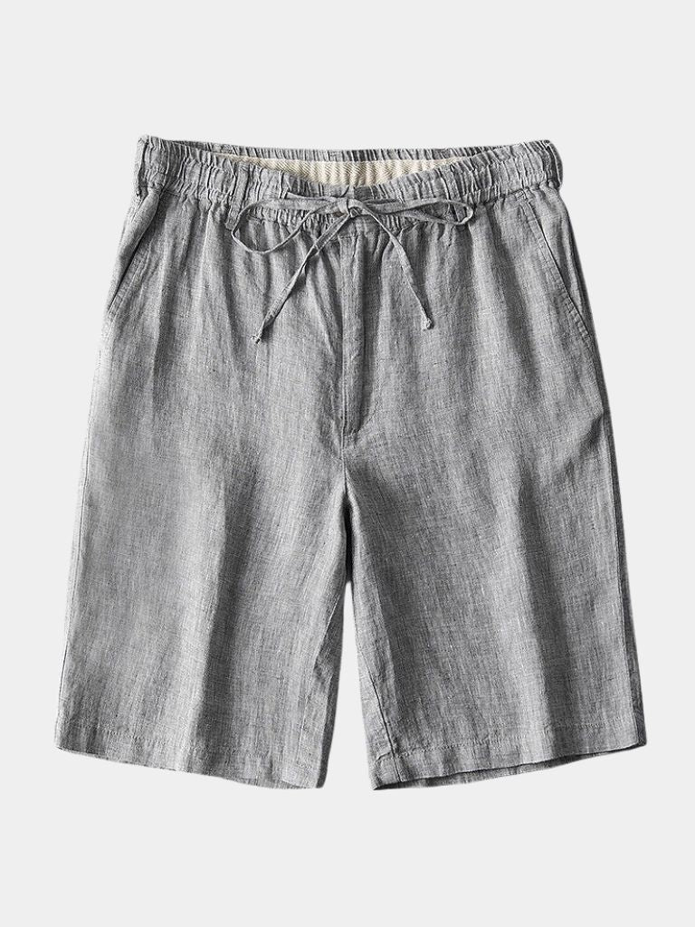 Shorts en Lin Gris Mariner - Leviana