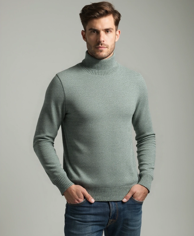 Pull à col montant 100% Laine Mérinos - Leviana