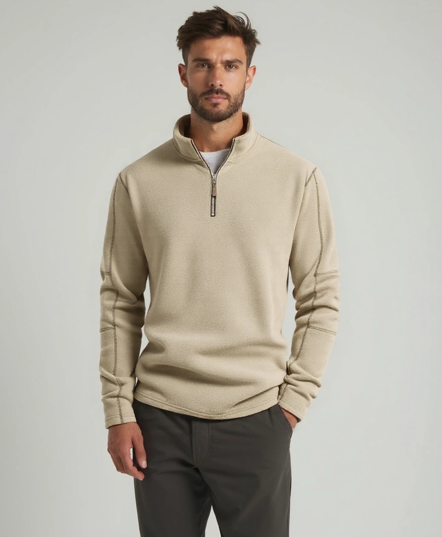 Pull à col montant et zip Alpine - Leviana