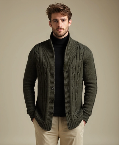 Cardigan Tricoté Élégant pour Hommes - Leviana