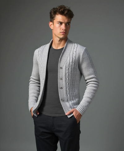 Cardigan Tricoté Élégant pour Hommes - Leviana