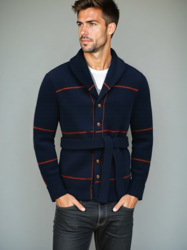 Manteau en tricot avec ceinture Rome - Leviana