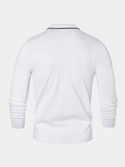 Polo à Manches Longues Élite Ivoire – Leviana