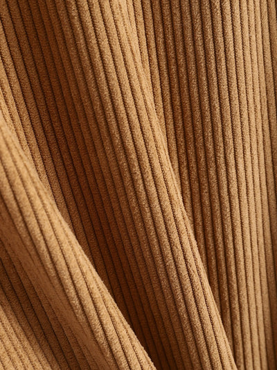 Chemise à capuche en flanelle à carreaux et en velours côtelé à coupe décontractée