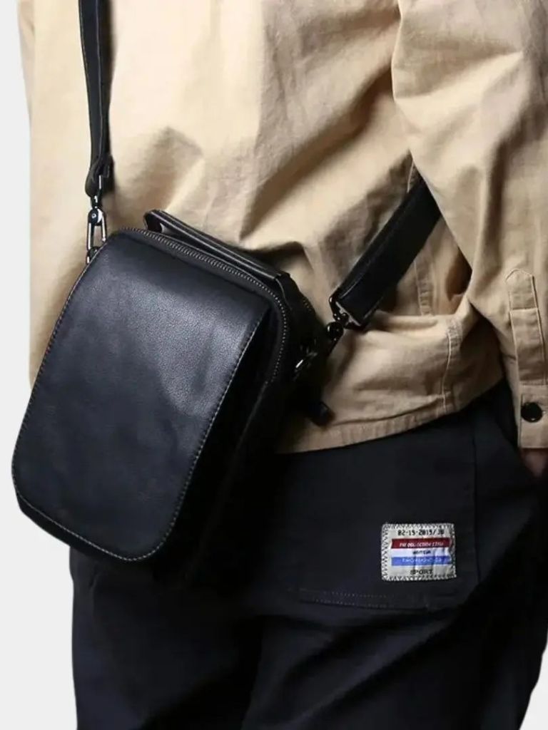 Sac à bandoulière en cuir pour homme - Leviana