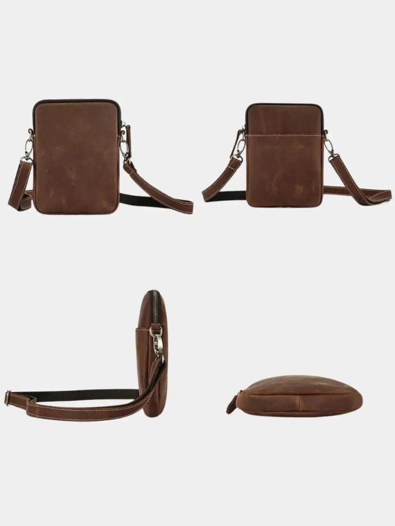 Sac en cuir minimaliste à bandoulière - Leviana