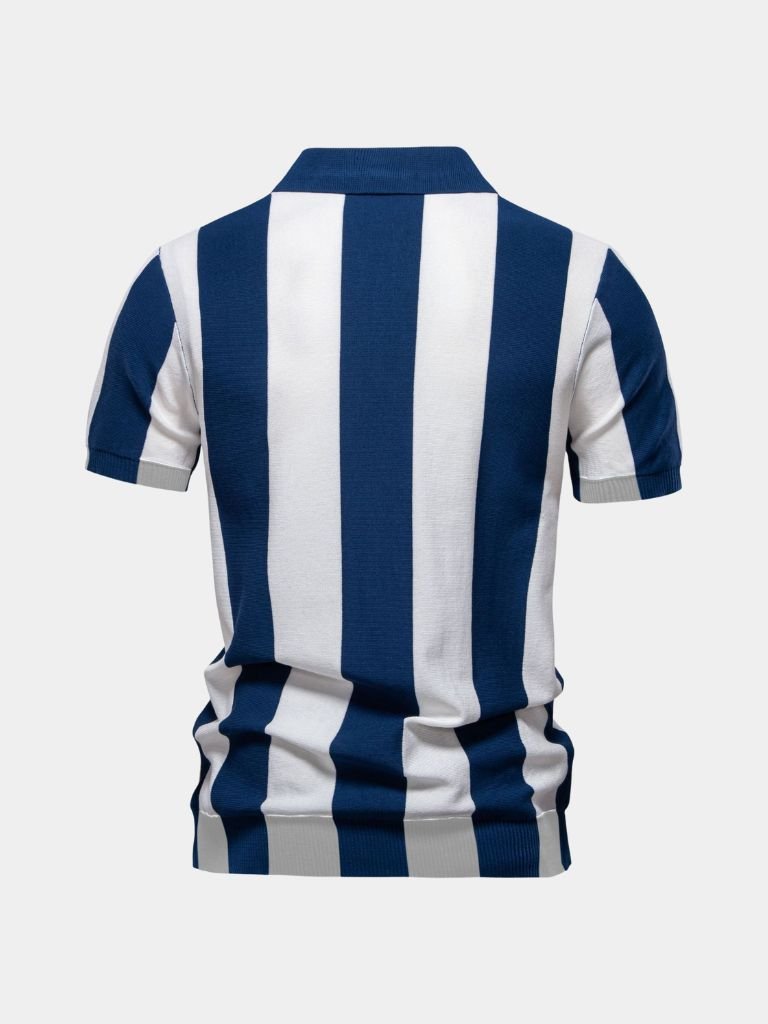 Polo Rayé Marine - Leviana