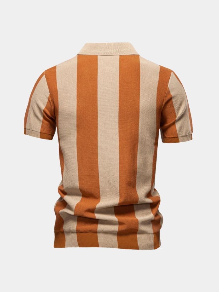 Polo Rayé Marine - Leviana