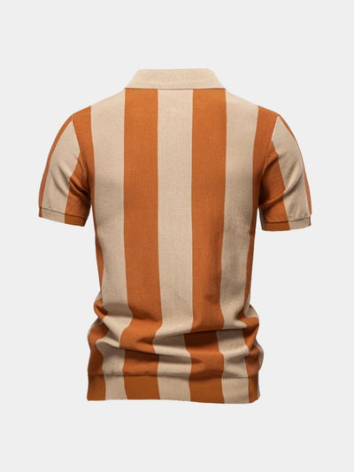 Polo Rayé Marine - Leviana