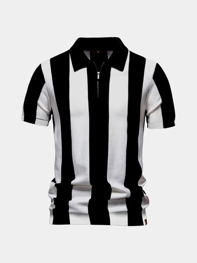 Polo Rayé Marine - Leviana