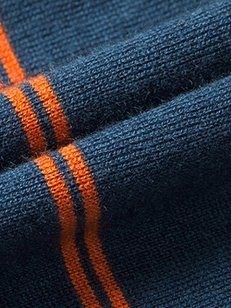 Polo Rayé Couleur Marine au Couché de Soleil - Leviana