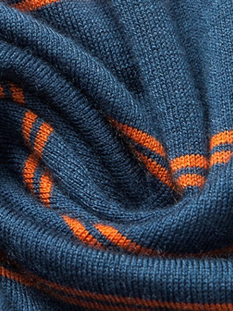 Polo Rayé Couleur Marine au Couché de Soleil - Leviana