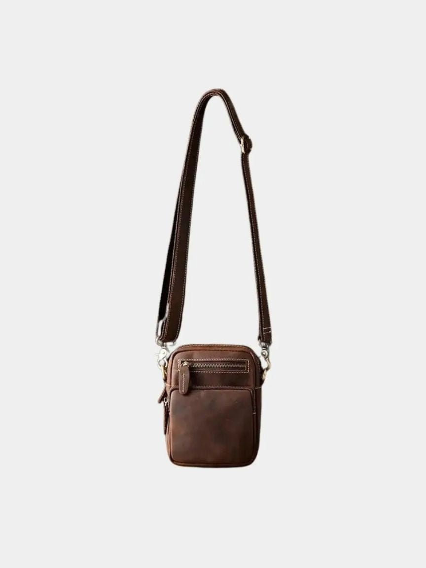 Sac à épaule en cuir rétro pour homme - Leviana