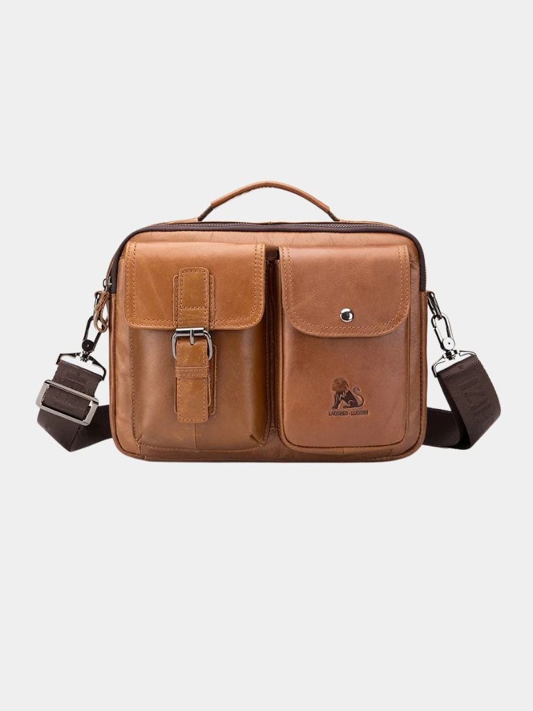 Sac à bandoulière carré en cuir rétro - Leviana