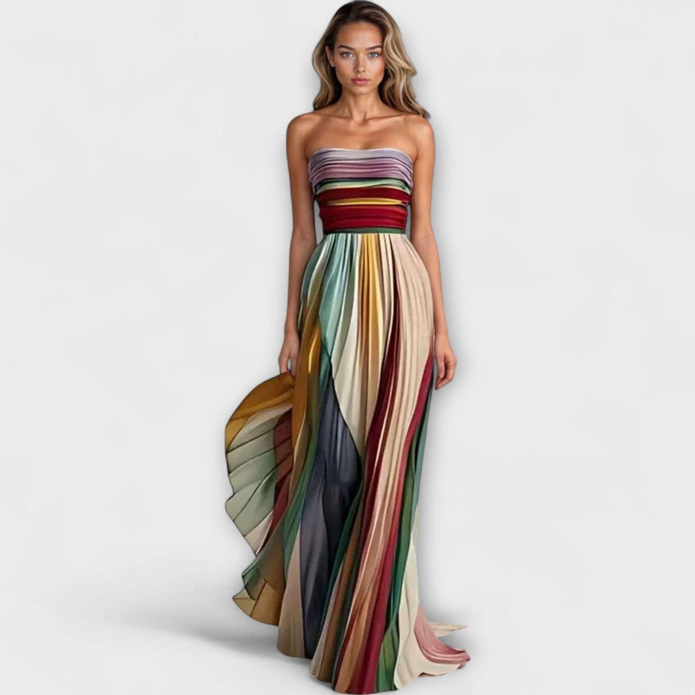 Léna | Robe sans manches aux couleurs vibrantes