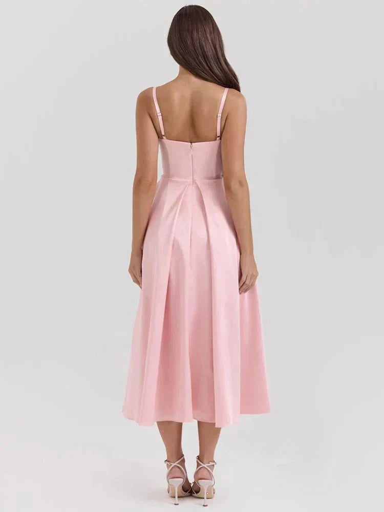 Tiffany™ | Robe en Satin Luxe avec Bretelles Spaghetti