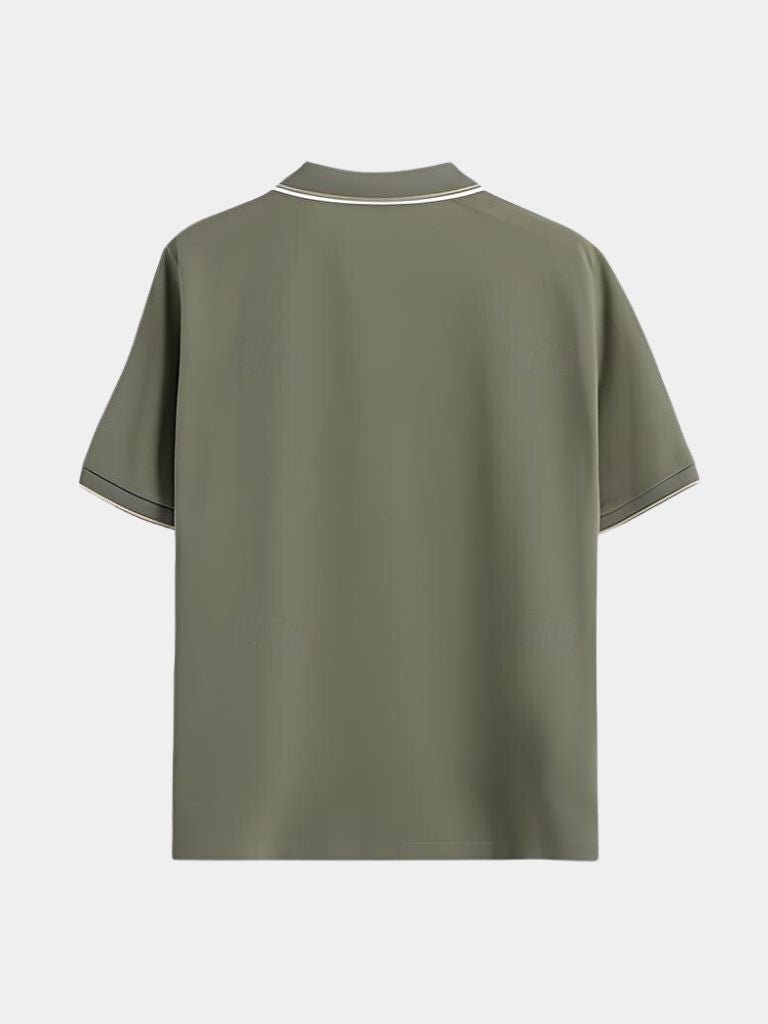 Polo Noir V-Cou Intemporel - Leviana