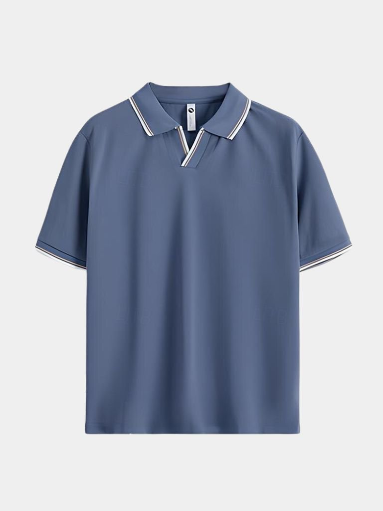 Polo Noir V-Cou Intemporel - Leviana