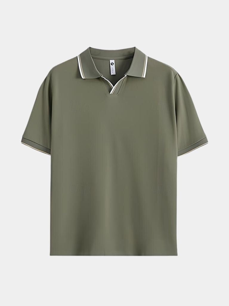 Polo Noir V-Cou Intemporel - Leviana