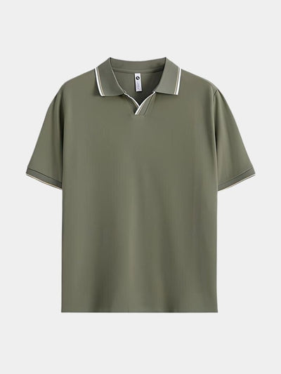 Polo Noir V-Cou Intemporel - Leviana