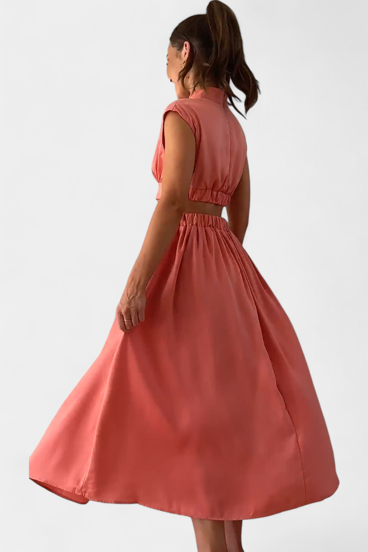 Bérénice | Ensemble robe fendue sur le côté